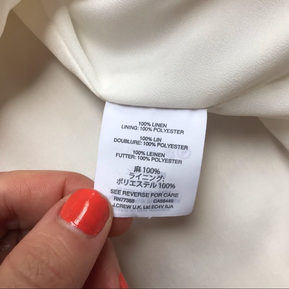 J. Crew Cream Linen Shift Dress, EUC, 4 - Picture 13 of 16